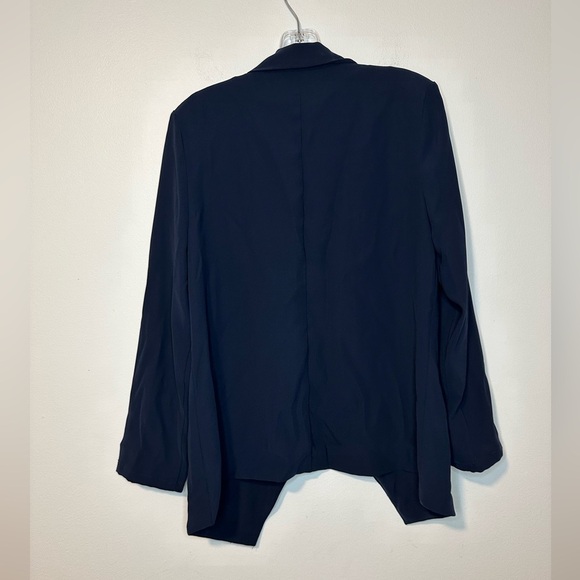 Lulus Miss Punctuality Navy Blue Lightweight Blazer Sz S Minimalist Office - Picture 3 of 5